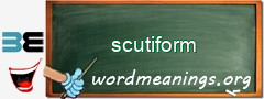 WordMeaning blackboard for scutiform